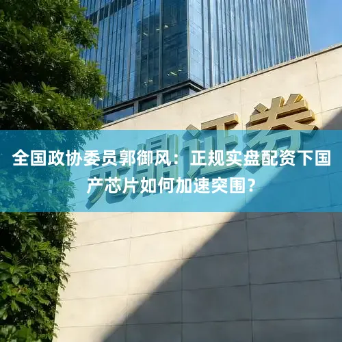 全国政协委员郭御风：正规实盘配资下国产芯片如何加速突围？