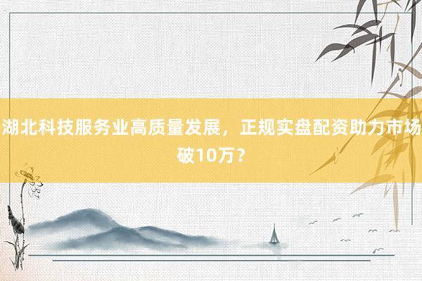 湖北科技服务业高质量发展，正规实盘配资助力市场破10万？