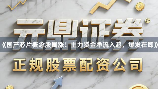 《国产芯片概念股周涨！主力资金净流入超，爆发在即》